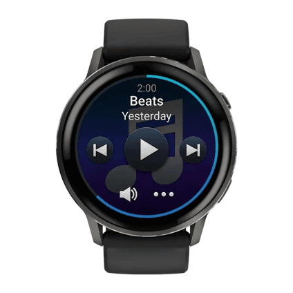 Спортивные часы Garmin Venu 4, 45 мм, чёрный силиконовый ремешок