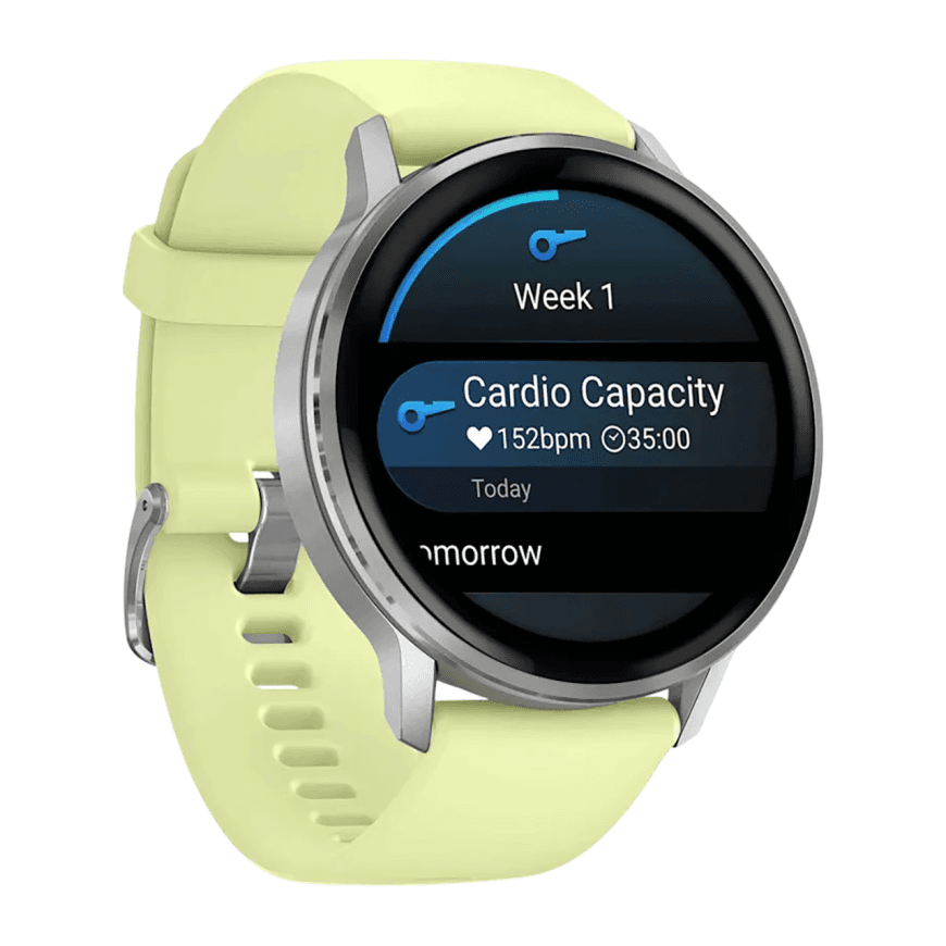 Спортивные часы Garmin Venu 4, 45 мм, силиконовый ремешок лимонного цвета — фото 6