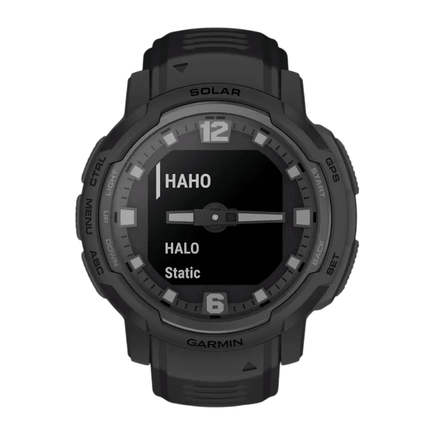 Спортивные часы Garmin Instinct Crossover Solar Tactical Edition, чёрный силиконовый ремешок — фото 5