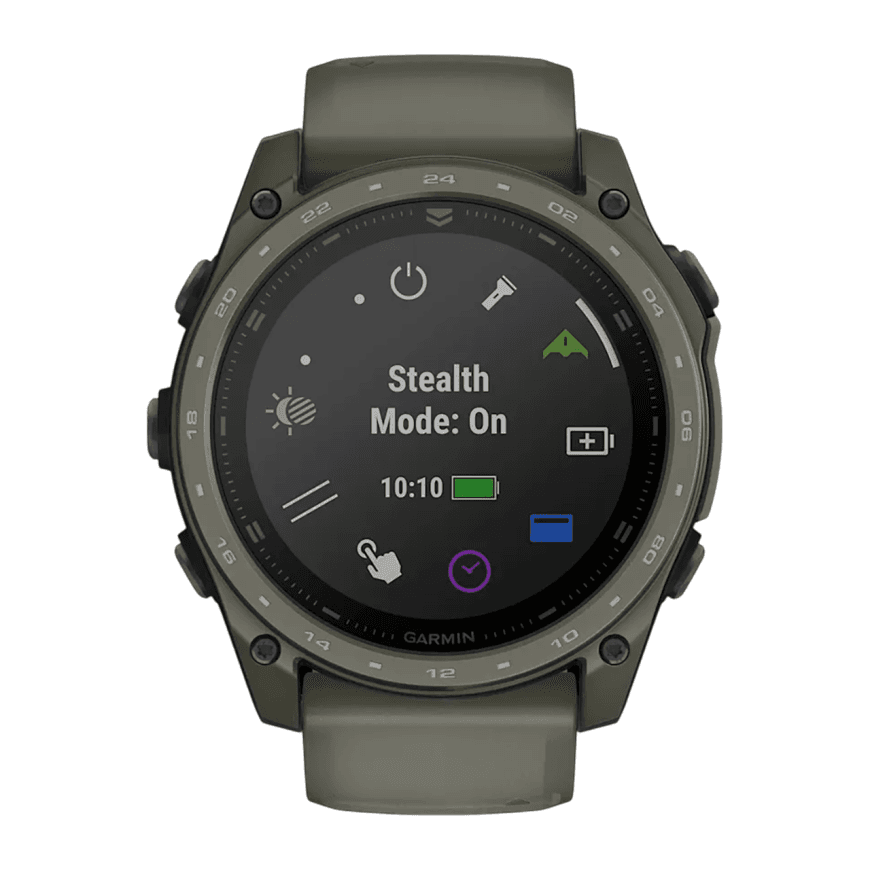 Спортивные часы Garmin tactix 8, 51 мм, AMOLED, Cerakote, оливковый силиконовый ремешок — фото 2