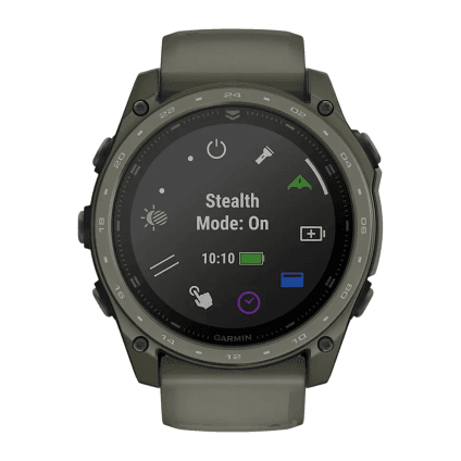 Спортивные часы Garmin tactix 8, 51 мм, AMOLED, Cerakote, оливковый силиконовый ремешок
