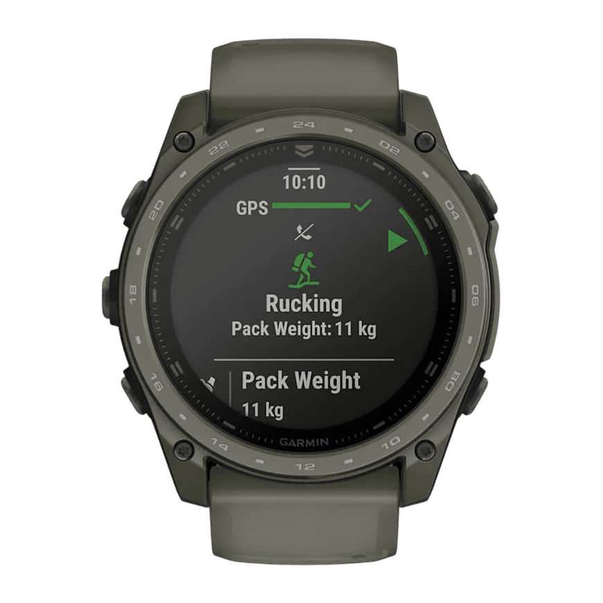 Спортивные часы Garmin tactix 8, 51 мм, AMOLED, Cerakote, оливковый силиконовый ремешок — фото 3