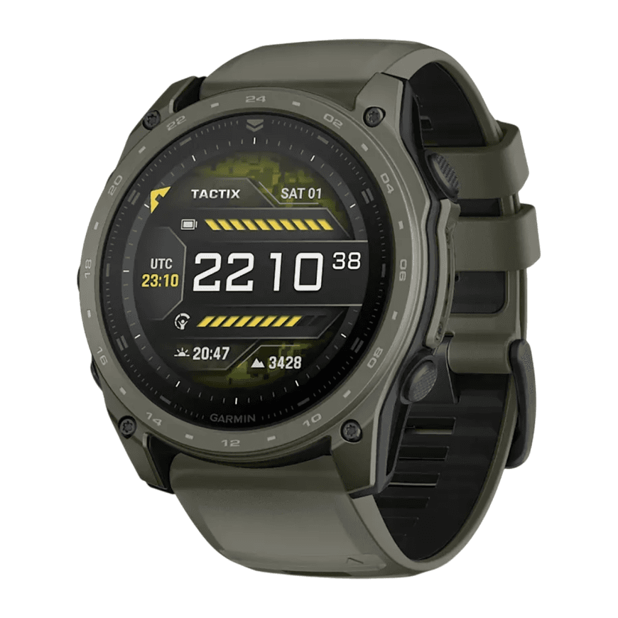 Спортивные часы Garmin tactix 8, 51 мм, AMOLED, Cerakote, оливковый силиконовый ремешок — фото 5