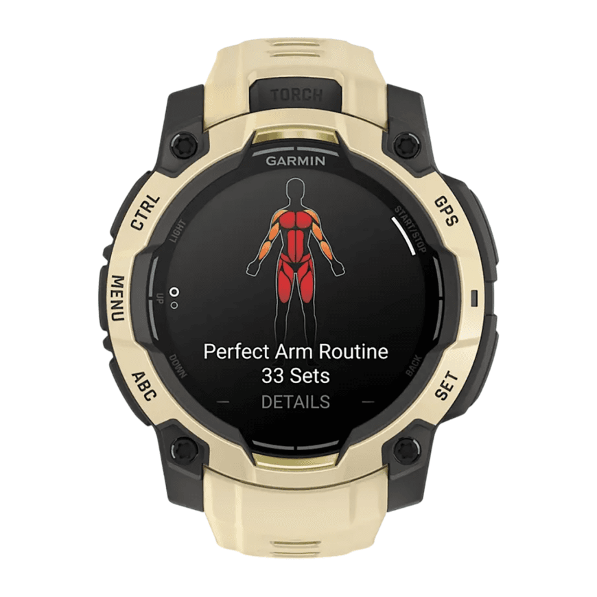 Спортивные часы Garmin Instinct 3, 45 мм, AMOLED, силиконовый ремешок цвета «цитрин» — фото 4