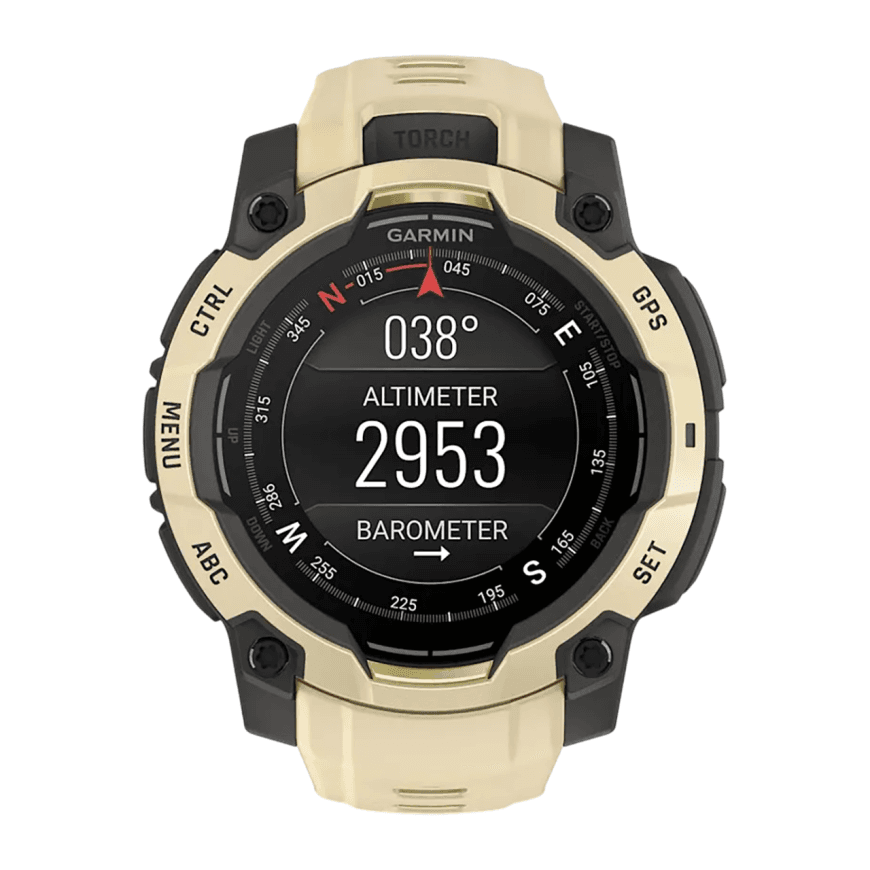 Спортивные часы Garmin Instinct 3, 45 мм, AMOLED, силиконовый ремешок цвета «цитрин» — фото 2