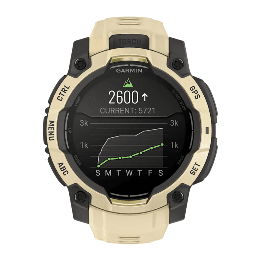 Спортивные часы Garmin Instinct 3, 45 мм, AMOLED, силиконовый ремешок цвета «цитрин» — фото 5