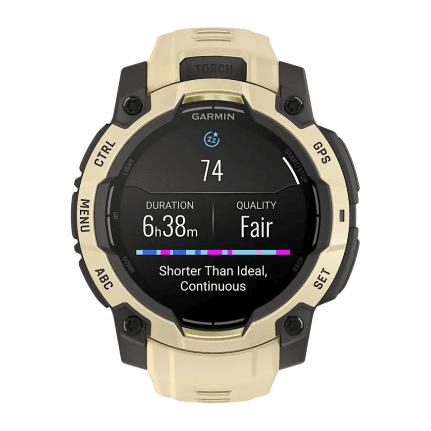 Спортивные часы Garmin Instinct 3, 45 мм, AMOLED, силиконовый ремешок цвета «цитрин» — фото 3