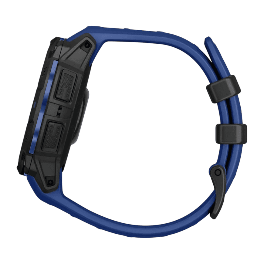 Спортивные часы Garmin Instinct 3, 45 мм, AMOLED, силиконовый ремешок цвета «синий/чёрный» — фото 5