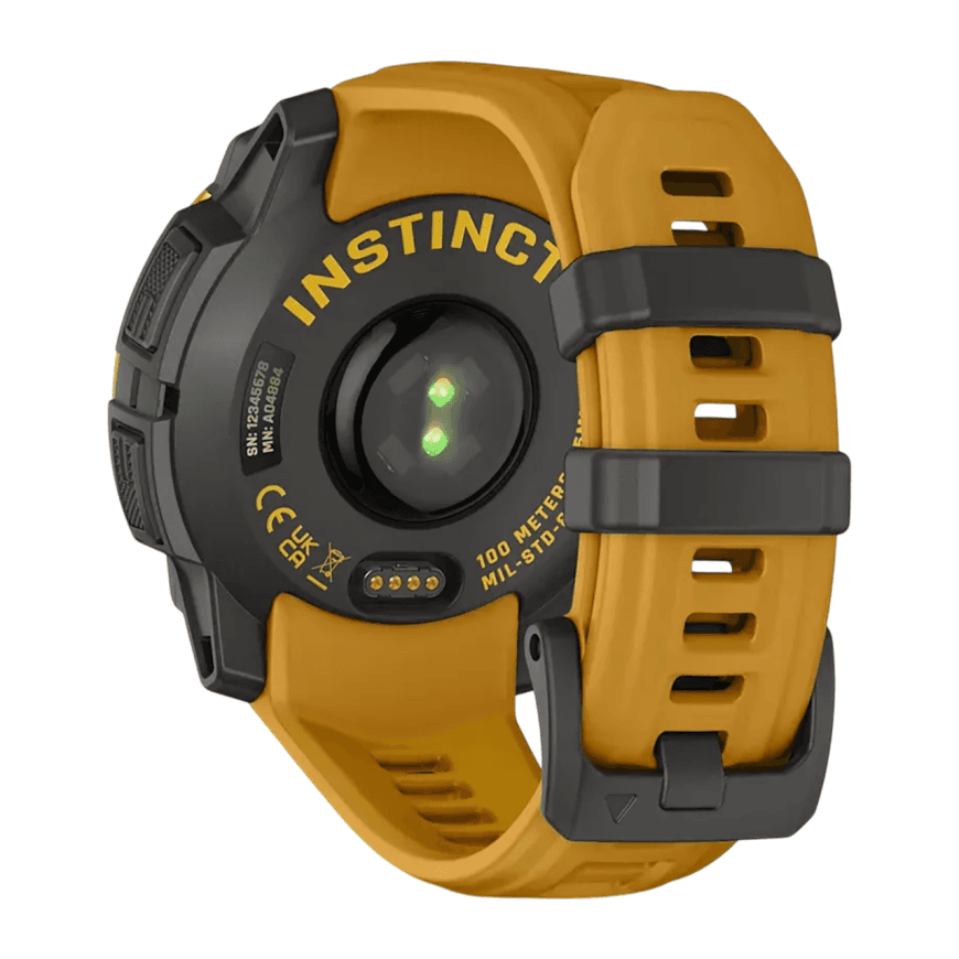Спортивные часы Garmin Instinct 3, 45 мм, Solar, силиконовый ремешок цвета «солнечный луч/серый» — фото 3