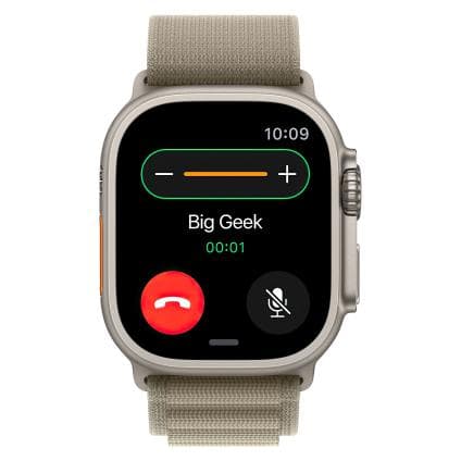 Часы Apple Watch Ultra 2, 49 мм, титан светлого цвета, ремешок Alpine оливкового цвета (2023)