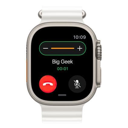 Часы Apple Watch Ultra 2, 49 мм, титан светлого цвета, ремешок Ocean белого цвета (2023)