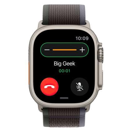 Часы Apple Watch Ultra 2, 49 мм, титан светлого цвета, ремешок Trail цвета «синий/чёрный» (2023)