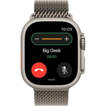Часы Apple Watch Ultra 2, 49 мм, титан светлого цвета, миланский сетчатый браслет (2024)