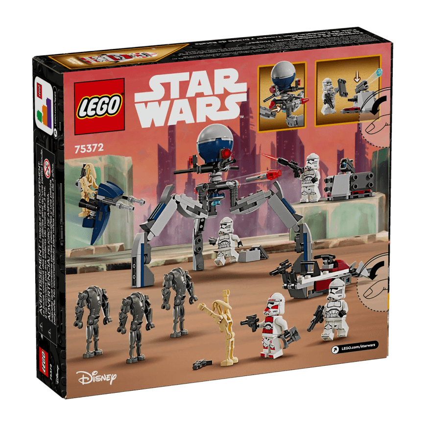 Конструктор — боевой набор солдат-клонов и боевых дроидов LEGO Star Wars (#75372) — фото 6