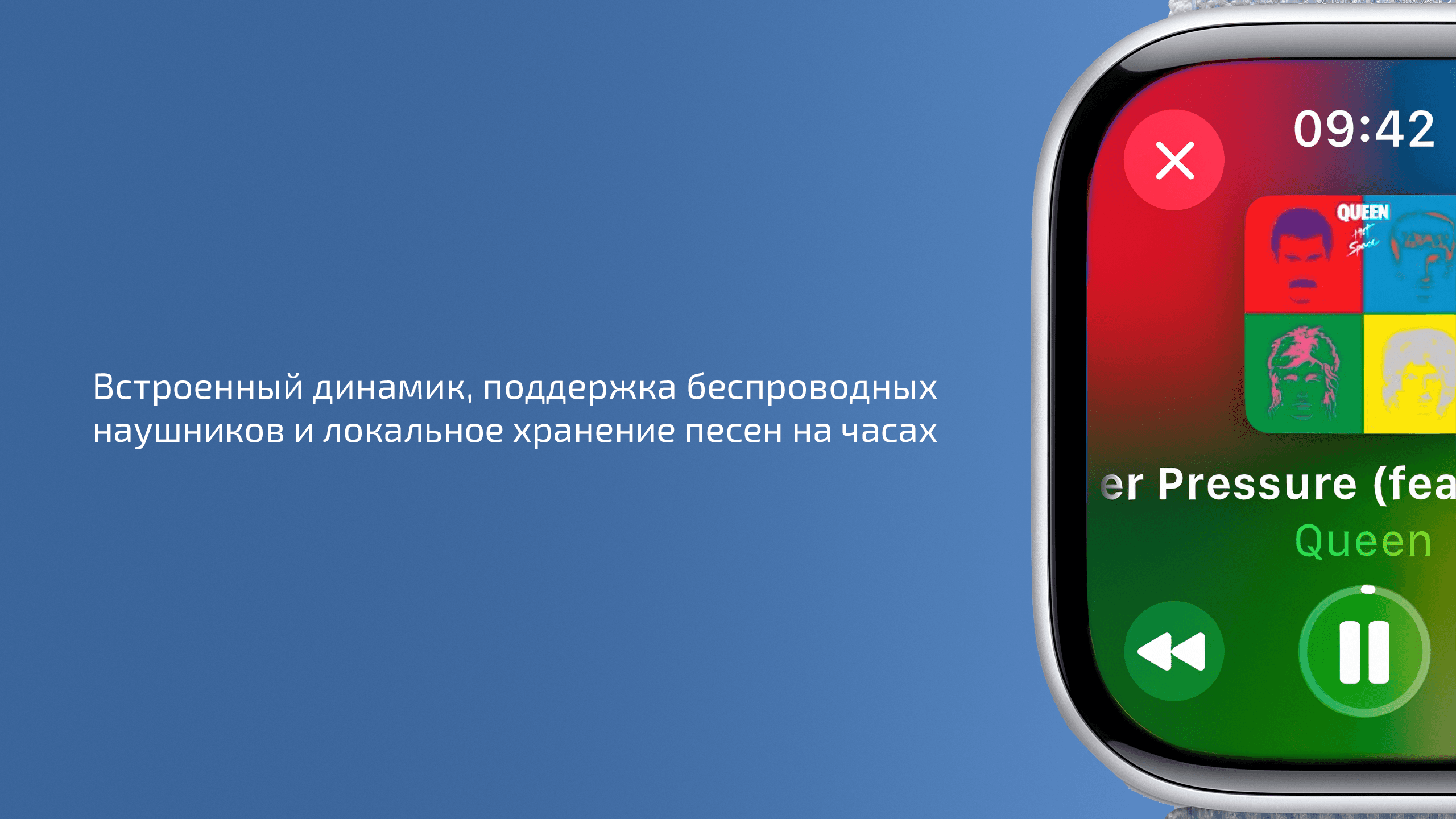 Часы Apple Watch Series 10, 46 мм, алюминий серебристого цвета, браслет Sport Loop дымчато-голубого цвета — фото 5