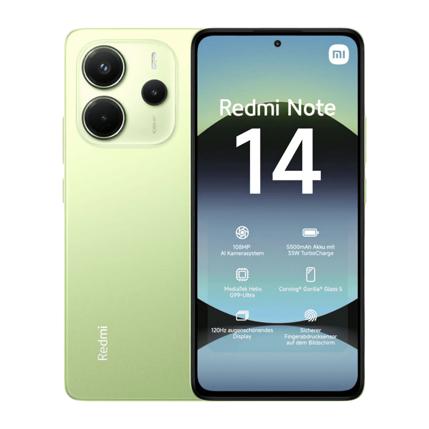 Смартфон Xiaomi Redmi Note 14 4G NFC 6 ГБ + 128 ГБ (Лаймовый | Lime Green) (версия Global) — фото 2