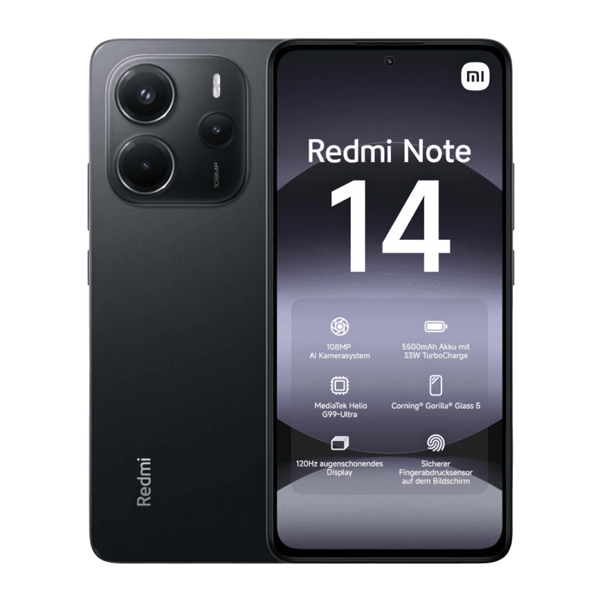 Смартфон Xiaomi Redmi Note 14 4G NFC 6 ГБ + 128 ГБ («Полночный чёрный» | Midnight Black) (версия Global) — фото 2