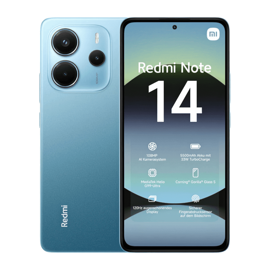 Смартфон Xiaomi Redmi Note 14 4G NFC 6 ГБ + 128 ГБ («Cиний океан» | Ocean Blue) (версия Global) — фото 2